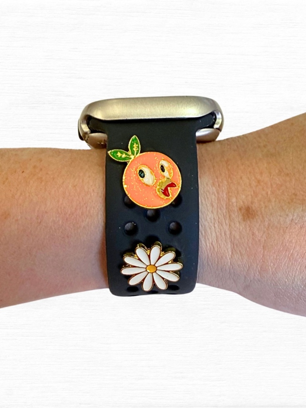 Orange Bird & Flower Magicband Watch Charms